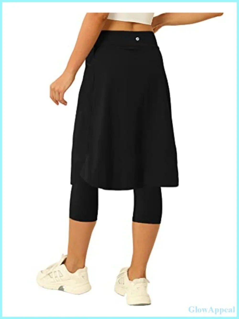 Women's Tennis Skort with Built-in Leggings, High Waist, Pockets